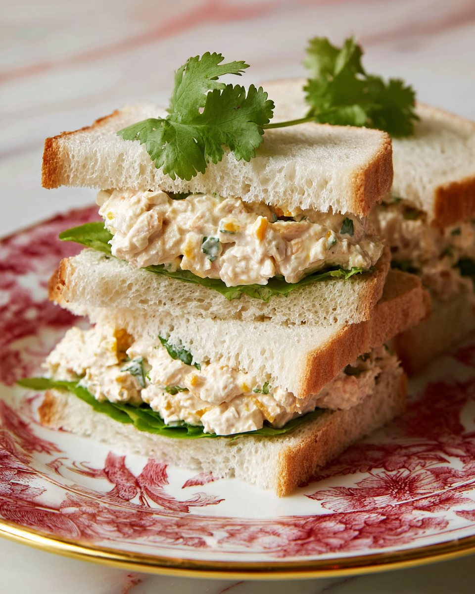 Chicken Salad Finger Sandwiches Recipe - Recipe Image