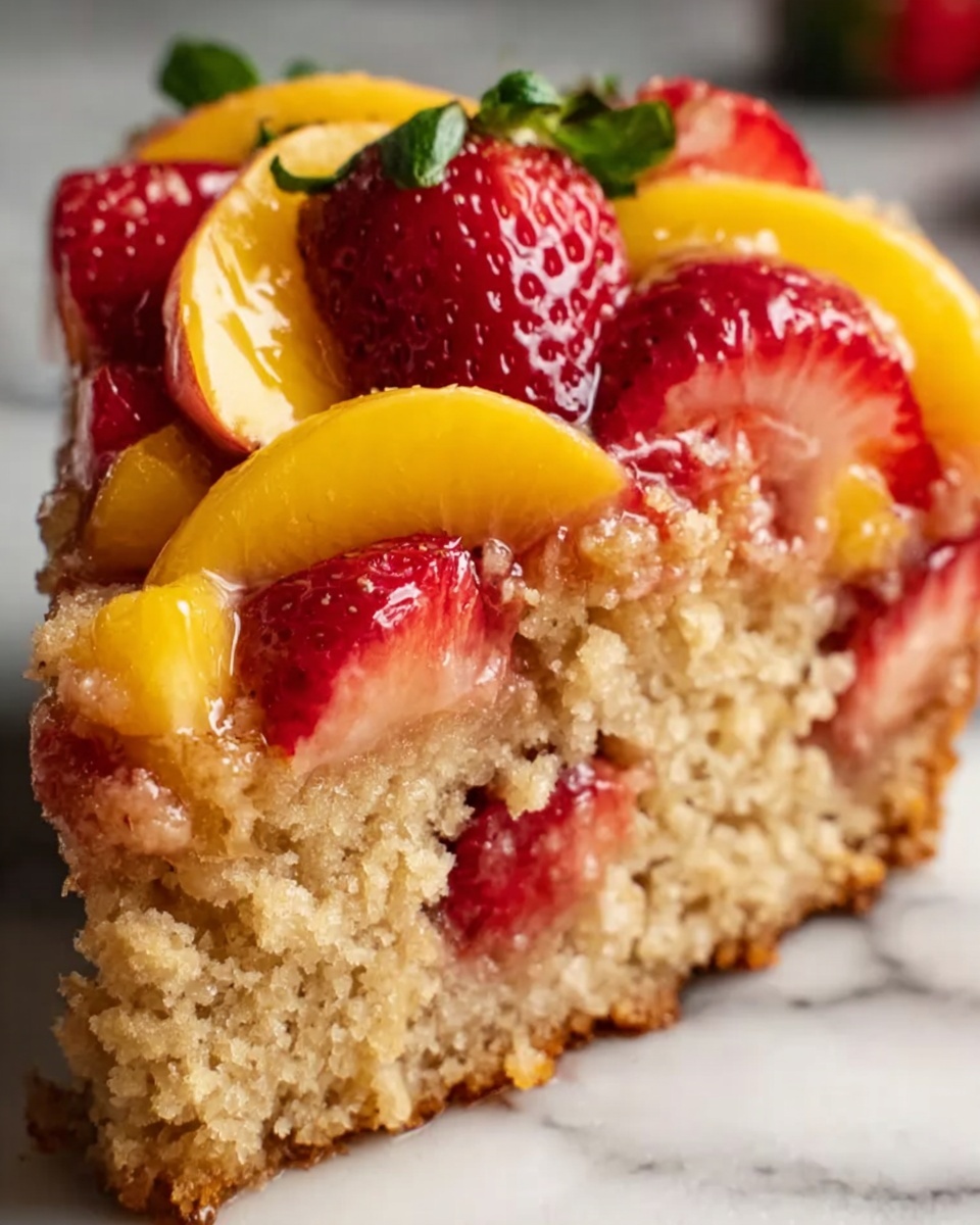 Refreshing Strawberry Peach Loaf Cake Recipe - Recipe Image