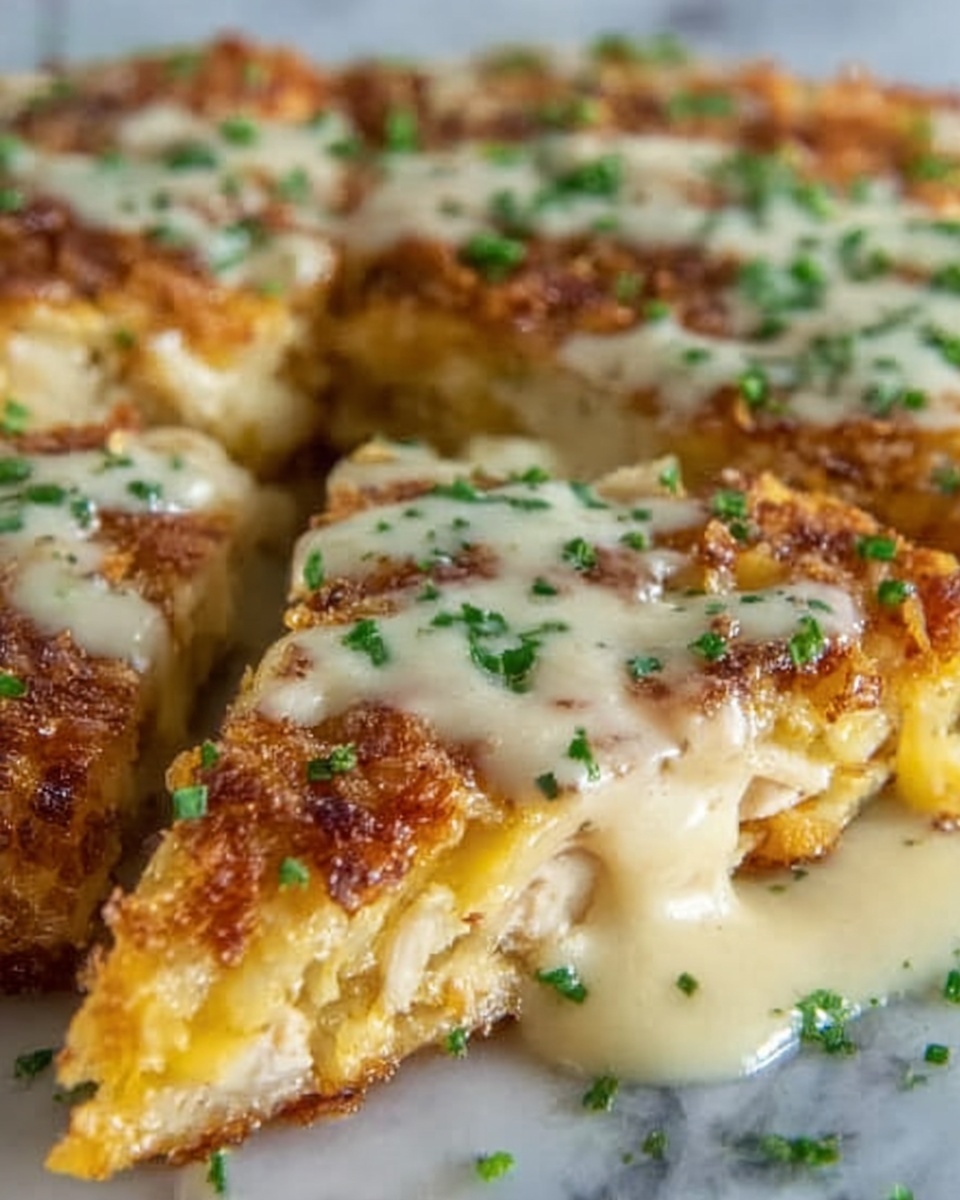 Crispy Parmesan Chicken with Creamy Garlic Sauce Recipe - Recipe Image