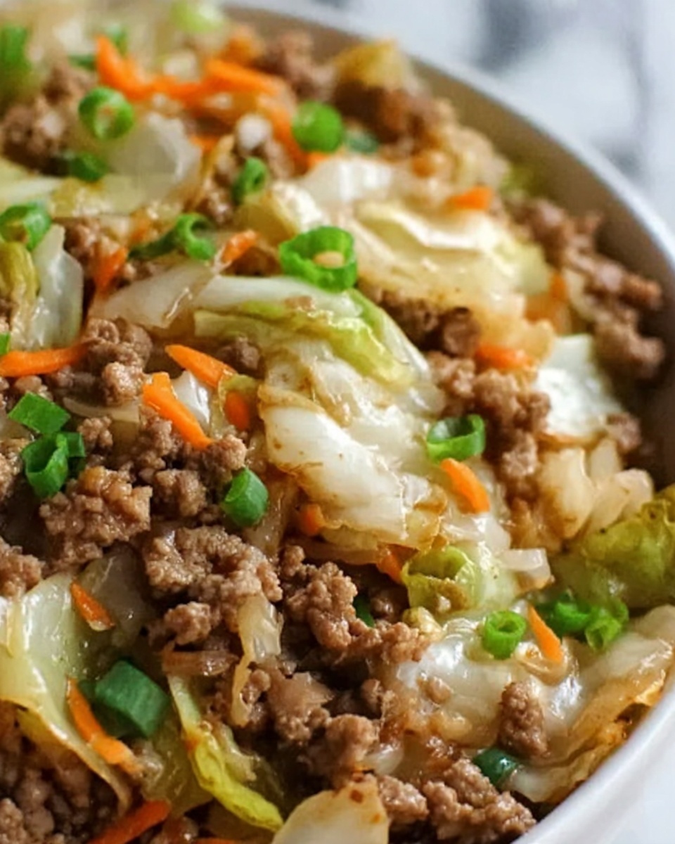 Chinese Ground Beef and Cabbage Stir Fry Recipe - Recipe Image