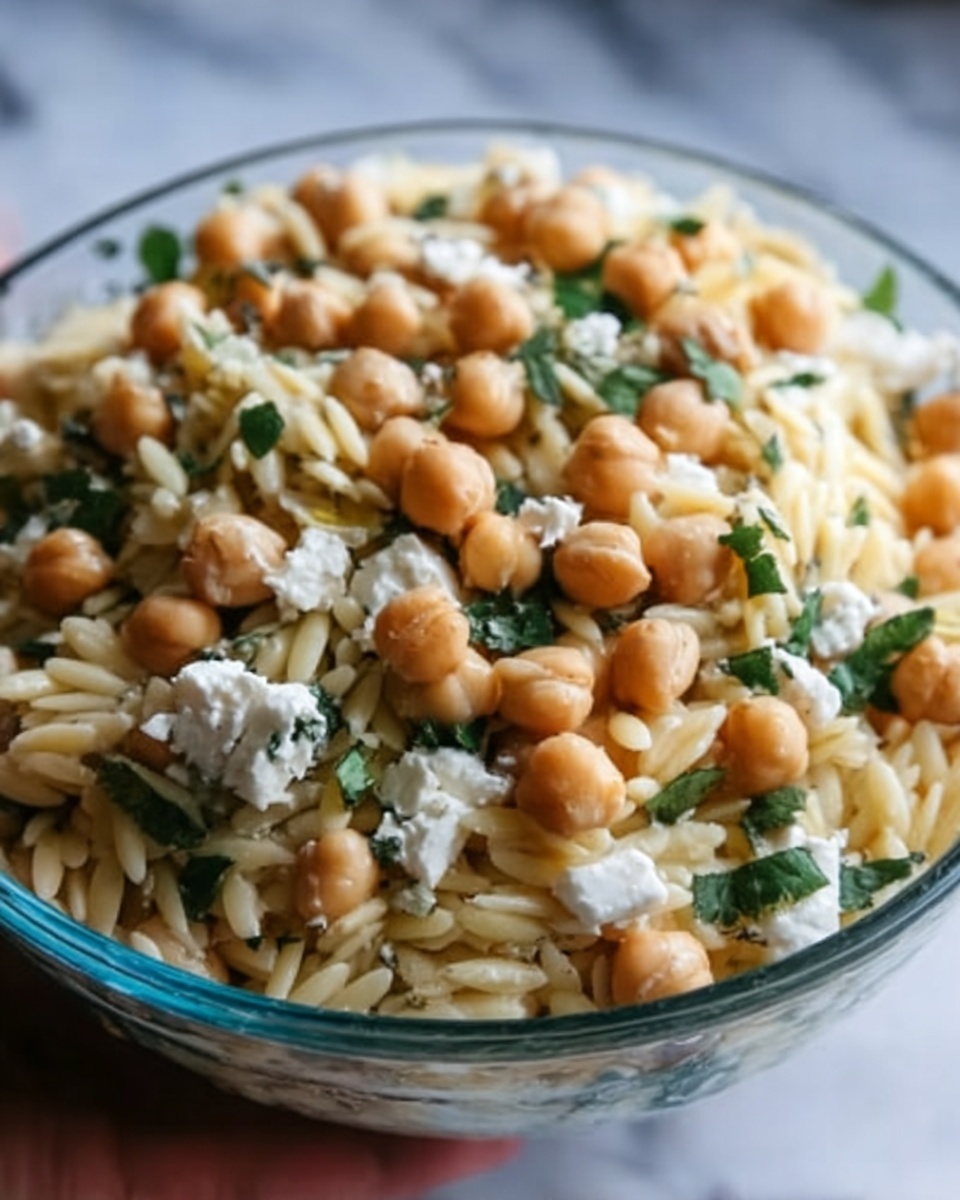 Zesty Orzo Pasta with Creamy Ricotta and Chickpeas Recipe - Recipe Image