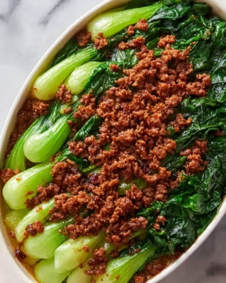 Stir-Fried Bok Choy with Ground Meat Recipe