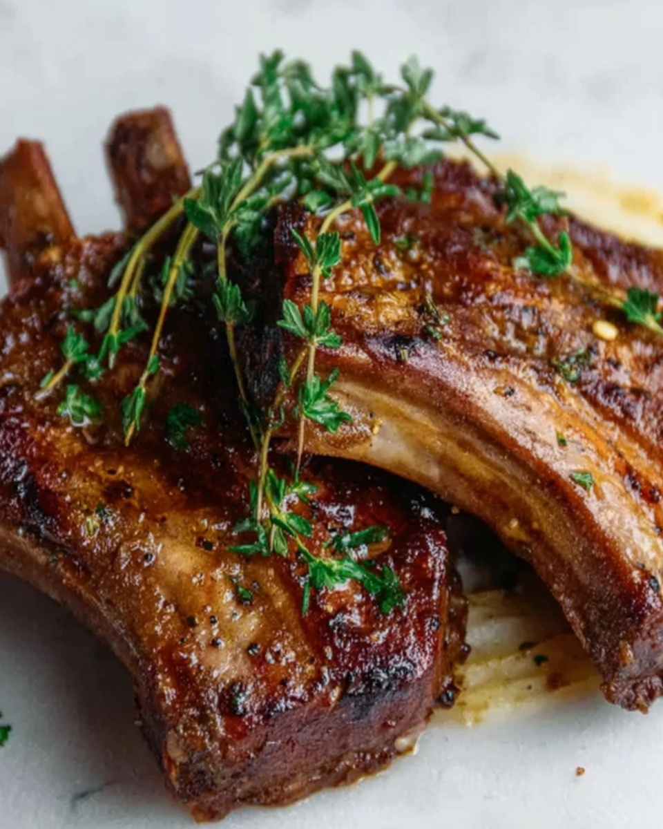Honey Garlic Butter Lamb Cutlets Recipe - Recipe Image