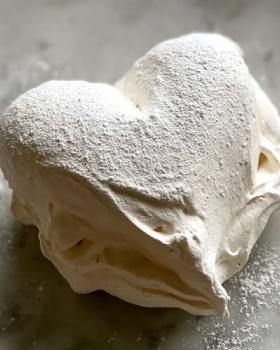 Heart-Shaped Pavlova with Fresh Berries and Whipped Cream Recipe - Recipe Image