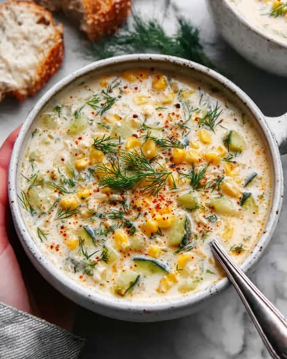 Summer Fresh Corn and Zucchini Chowder Recipe - Recipe Image