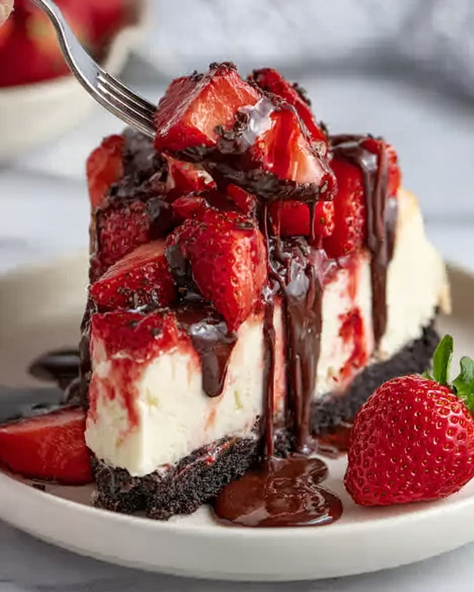 Chocolate Strawberry Cheesecake Recipe - Recipe Image