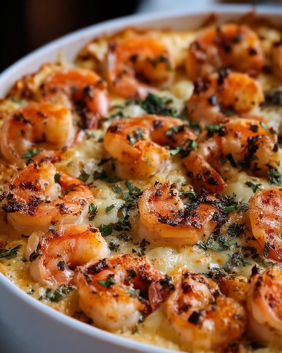 Baked Stuffed Shrimp Casserole Recipe - Recipe Image