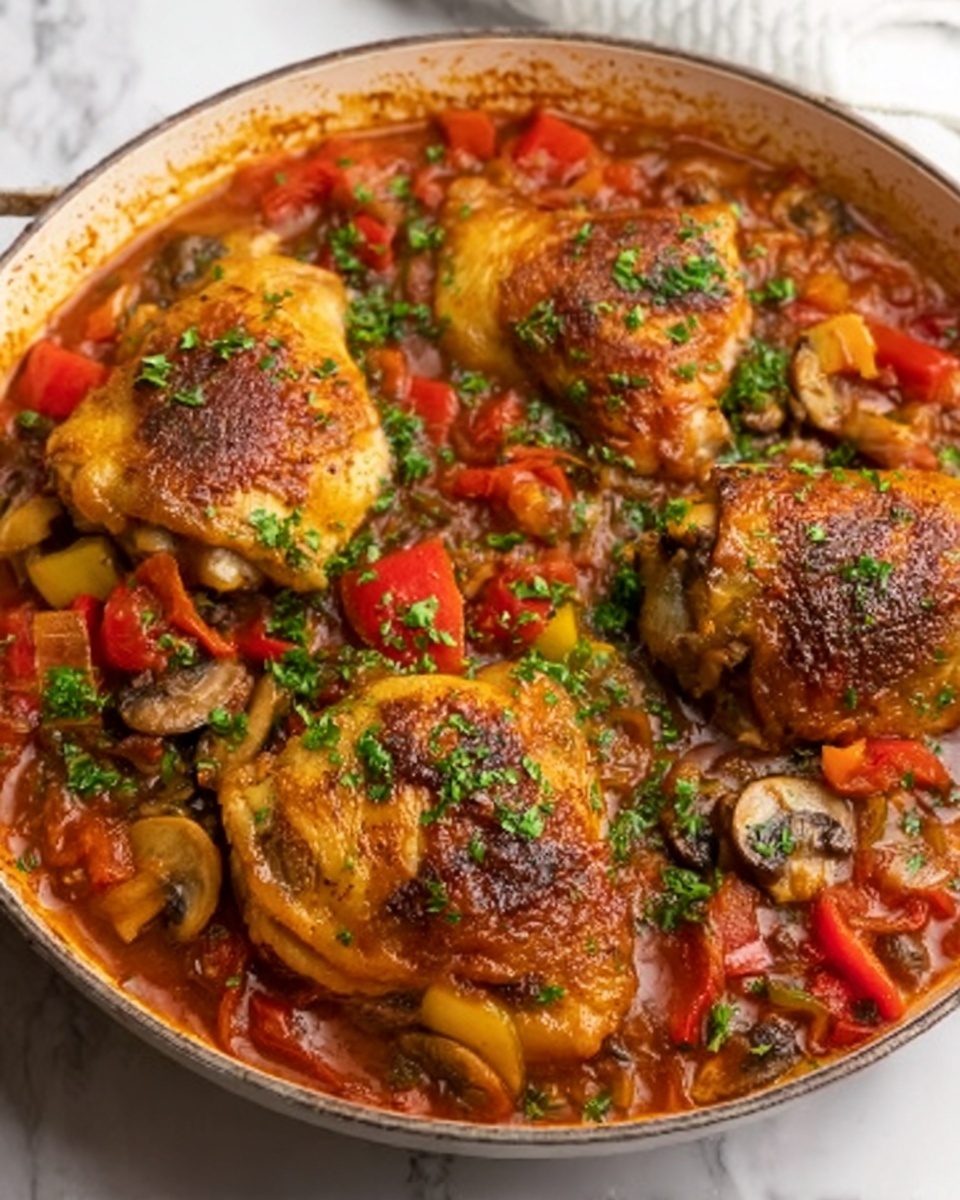 One-Pan Chicken Cacciatore with Peppers Recipe - Recipe Image