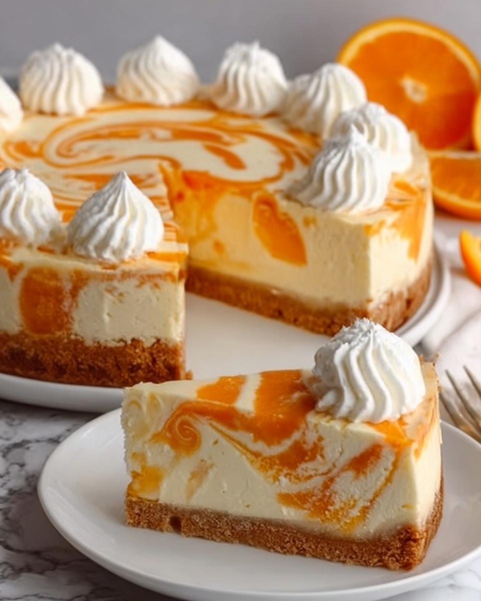 No-Bake Orange Creamsicle Cheesecake Recipe - Recipe Image
