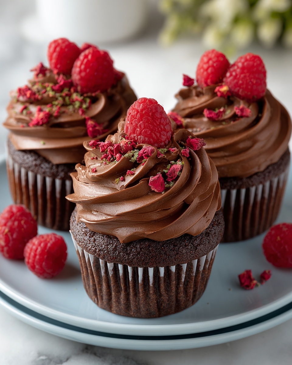 Decadent Raspberry Chocolate Lava Cupcakes Recipe - Recipe Image