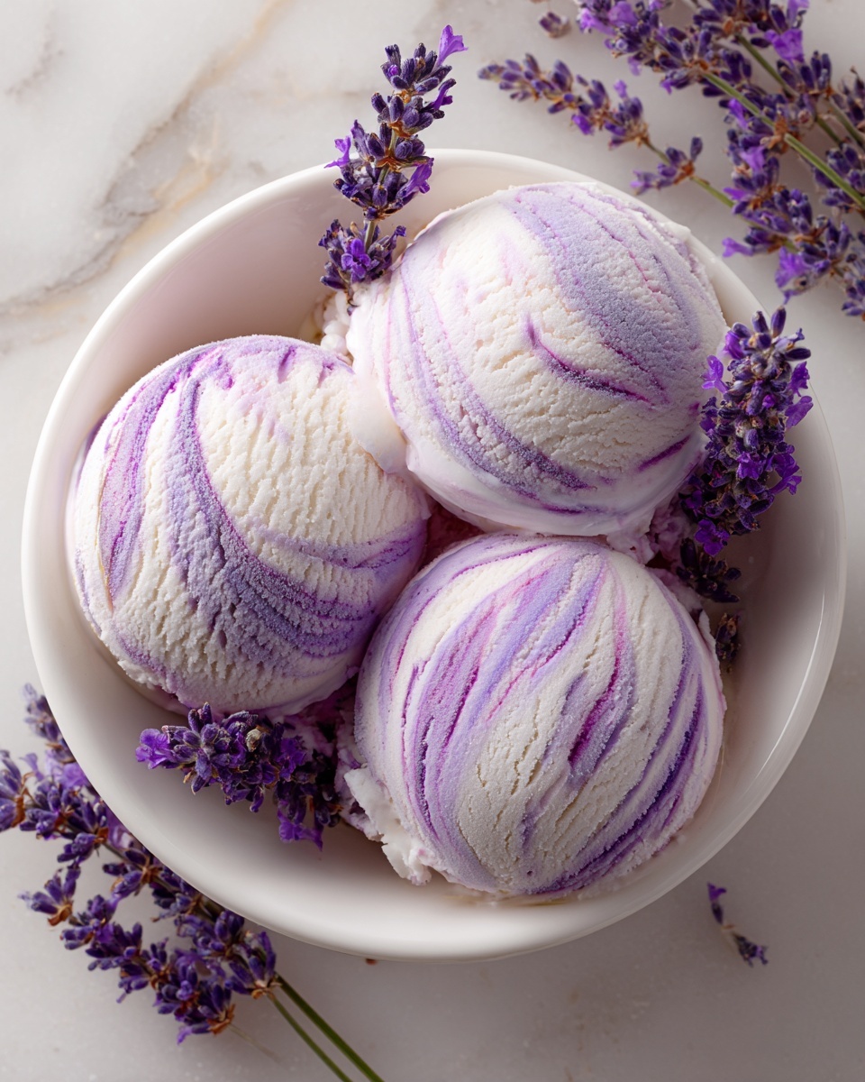 Honey Lavender Ice Cream Recipe - Recipe Image