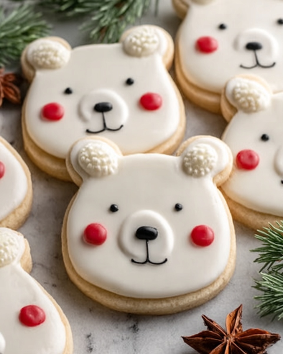 Buttercream Polar Bear Cookies Recipe - Recipe Image