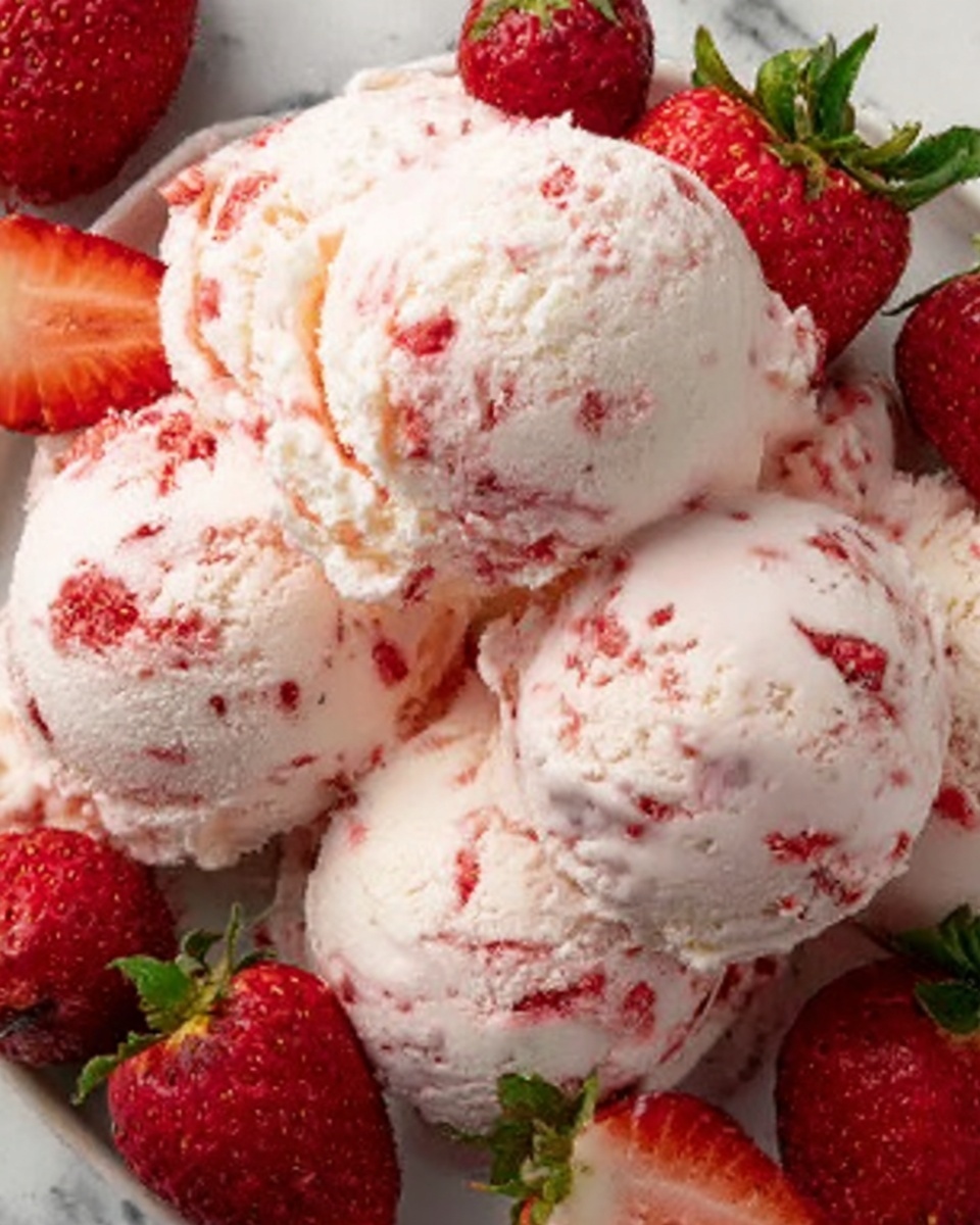 No Churn Strawberry Ice Cream Recipe - Recipe Image