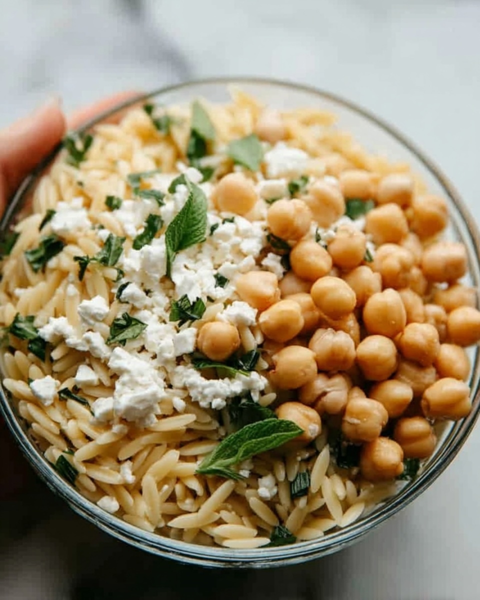 Zesty Orzo Pasta with Creamy Ricotta and Chickpeas Recipe - Recipe Image