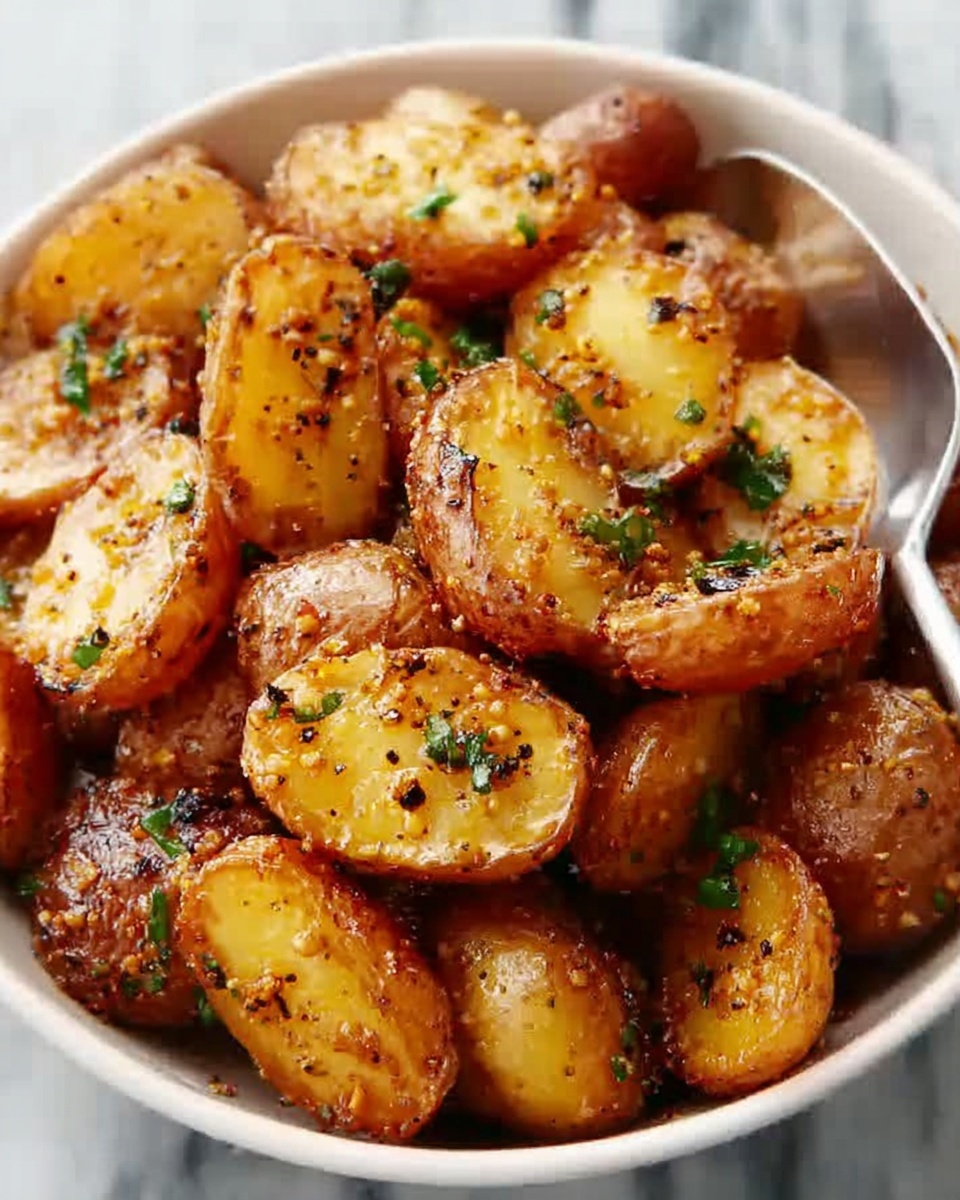 Honey Mustard Roasted Baby Potatoes Recipe - Recipe Image
