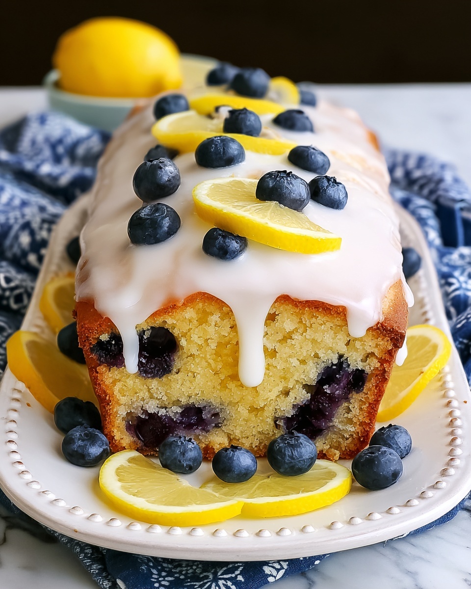 Lemon Blueberry Loaf with Lemon Glaze Recipe - Recipe Image