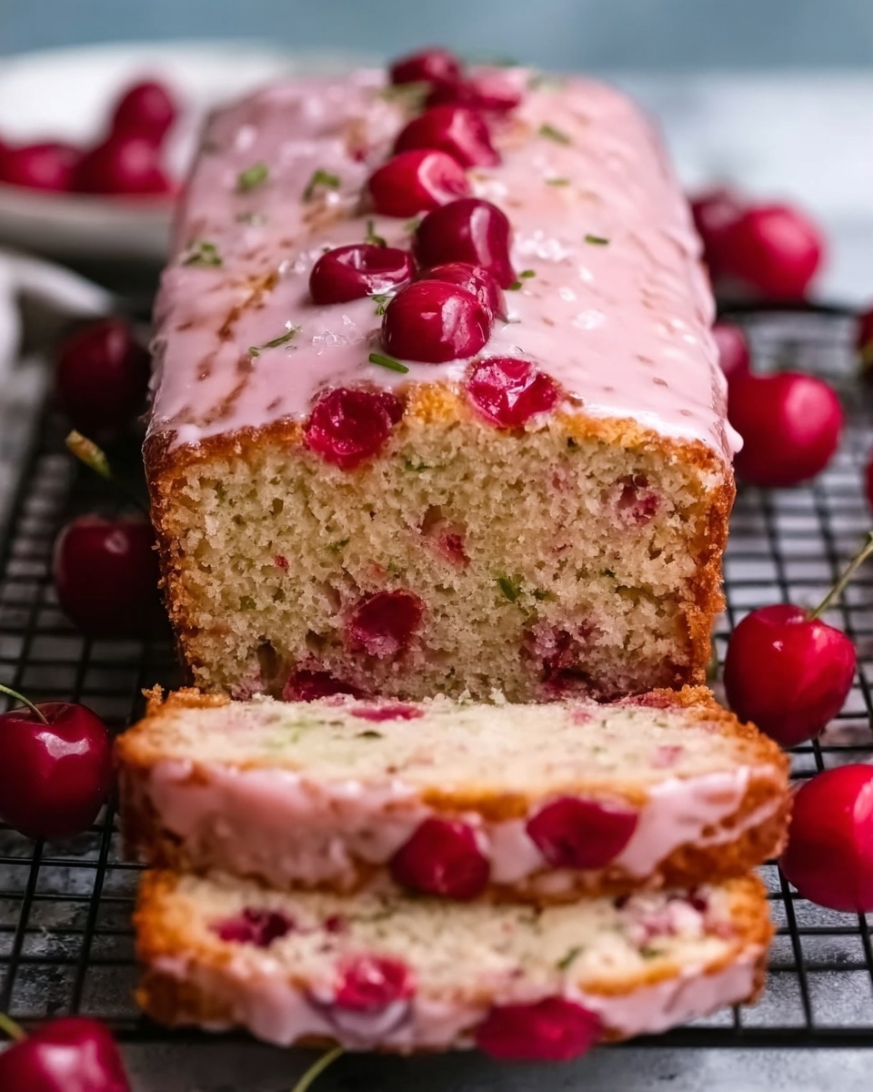 Cherry Almond Bread with Cherry Glaze Recipe - Recipe Image
