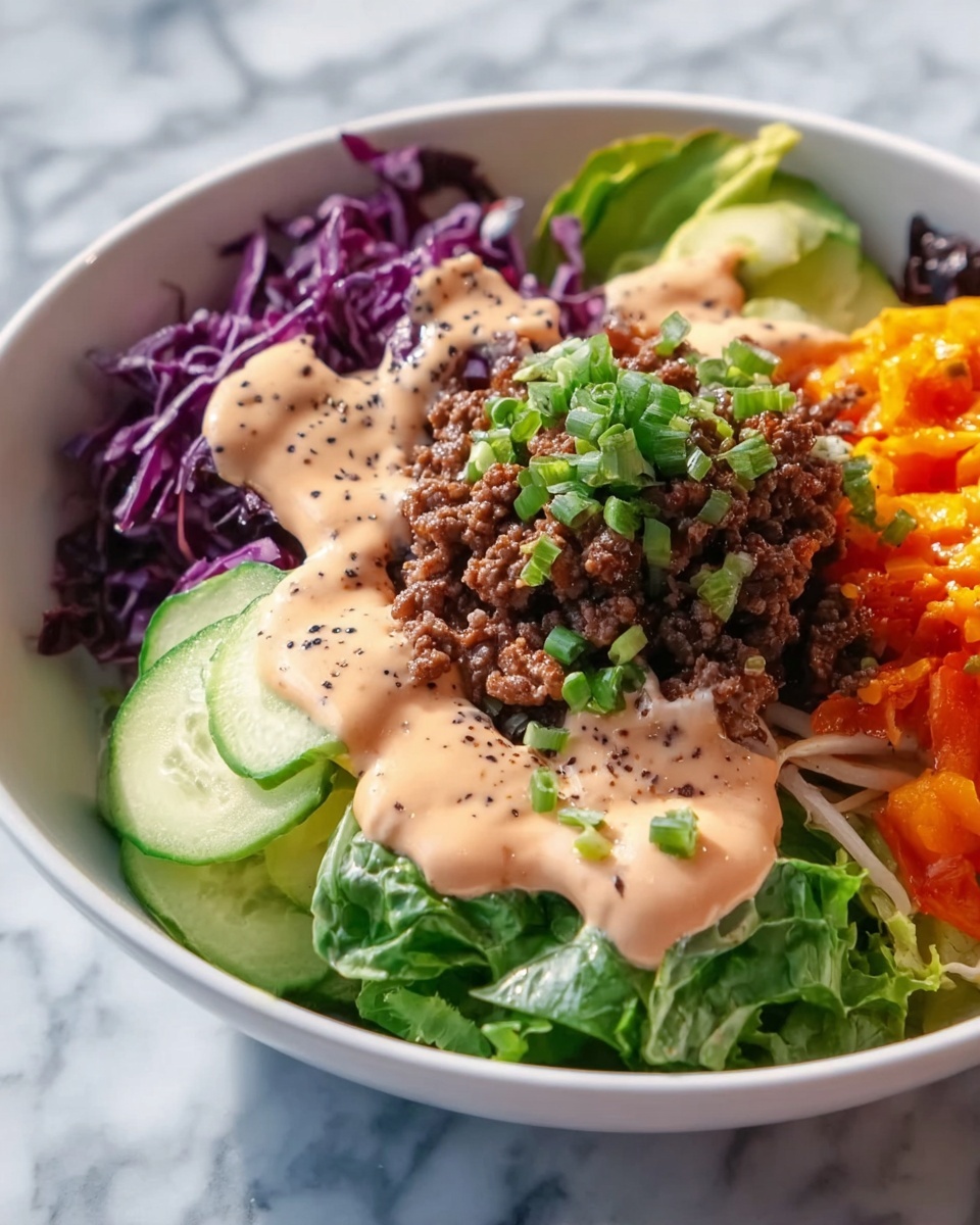 Healthy Burger in a Bowl Recipe - Recipe Image