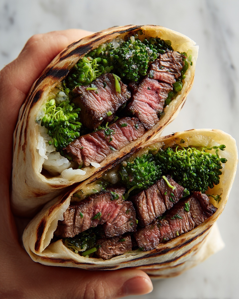 Grilled Beef & Broccoli Wraps Recipe - Recipe Image