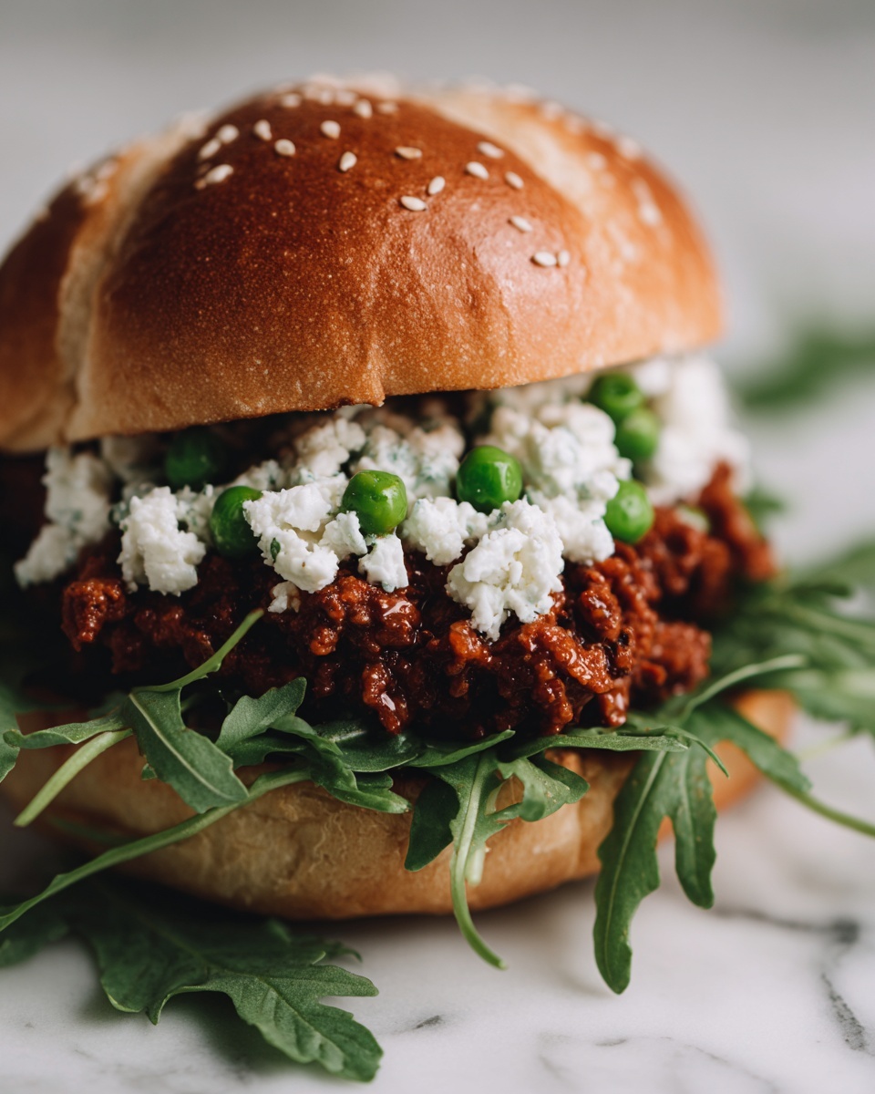 Sweet Pea and Feta Cheese Burgers: A Flavorful Twist Recipe - Recipe Image