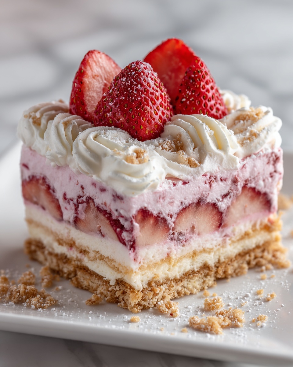 Strawberry Shortcake Freezer Pie Recipe - Recipe Image