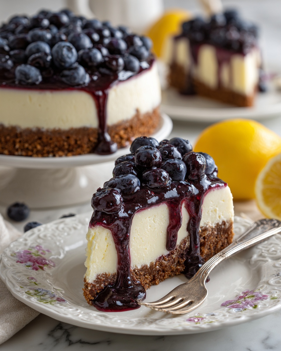 Lemon Blueberry Cheesecake Recipe - Recipe Image