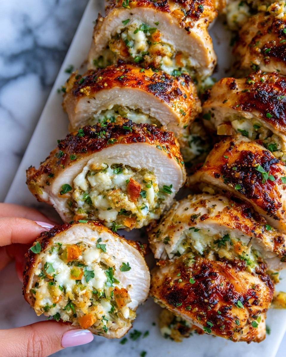 Stuffed Chicken Breasts with Mozzarella, Sun-Dried Tomatoes, and Spinach Recipe - Recipe Image