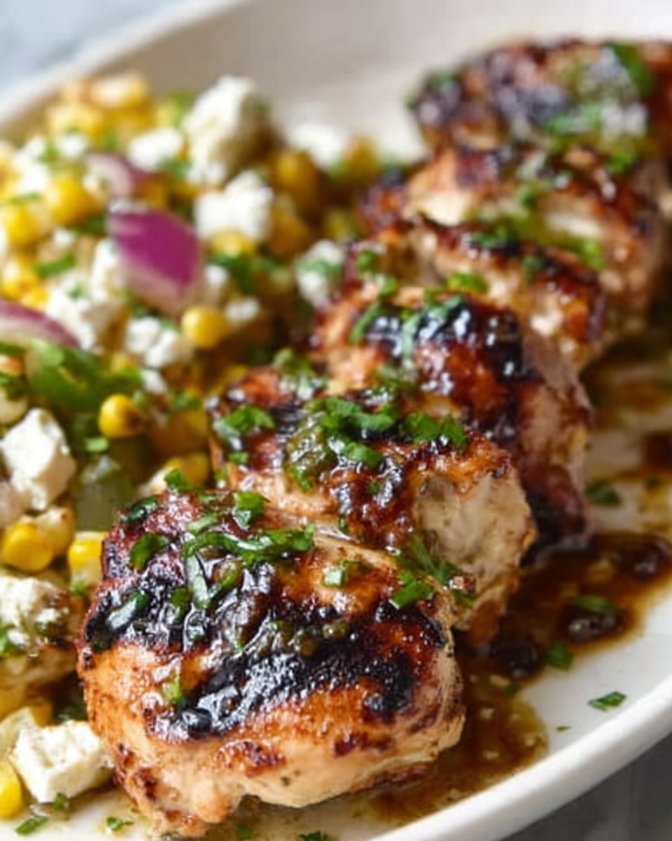 Grilled Hot Honey Chicken with Sweet Corn Salad Recipe - Recipe Image