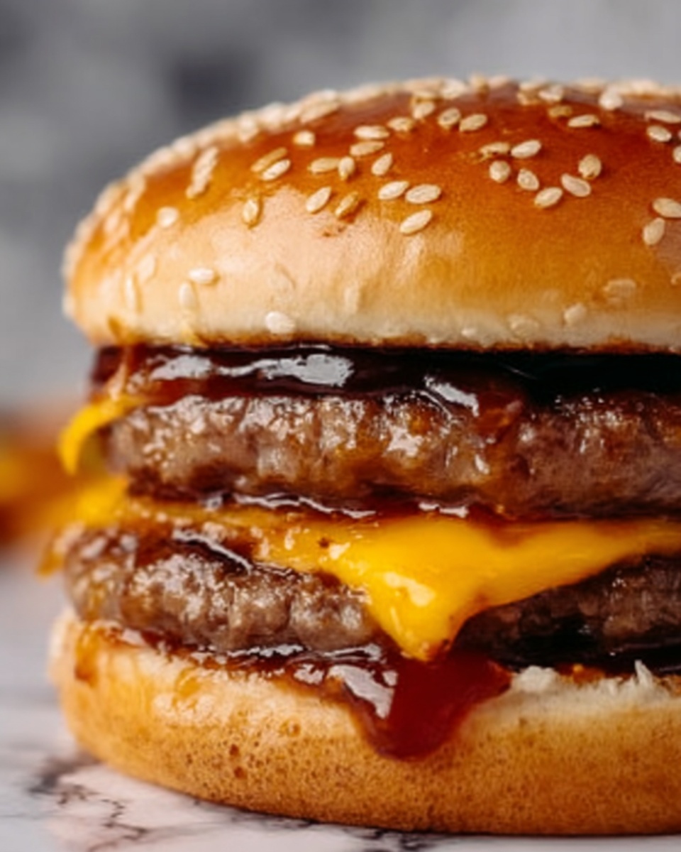 Juicy Teriyaki Parmesan Burgers with American Cheese Recipe - Recipe Image