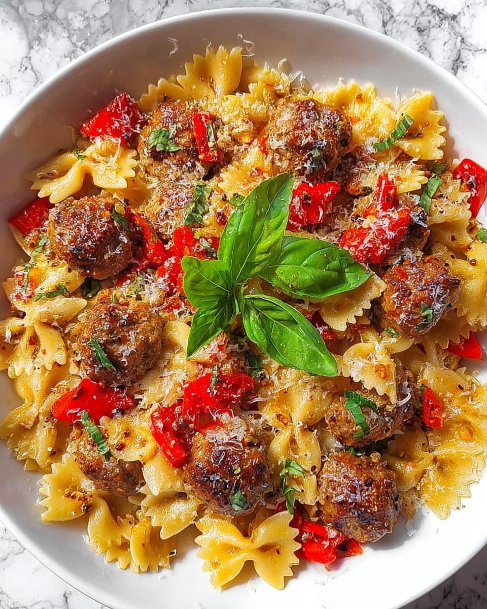 Italian Sausage with Bow Tie Pasta Recipe - Recipe Image