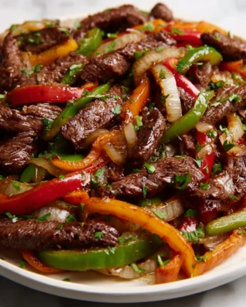 Sizzling Pepper Steak with Onions Recipe - Recipe Image