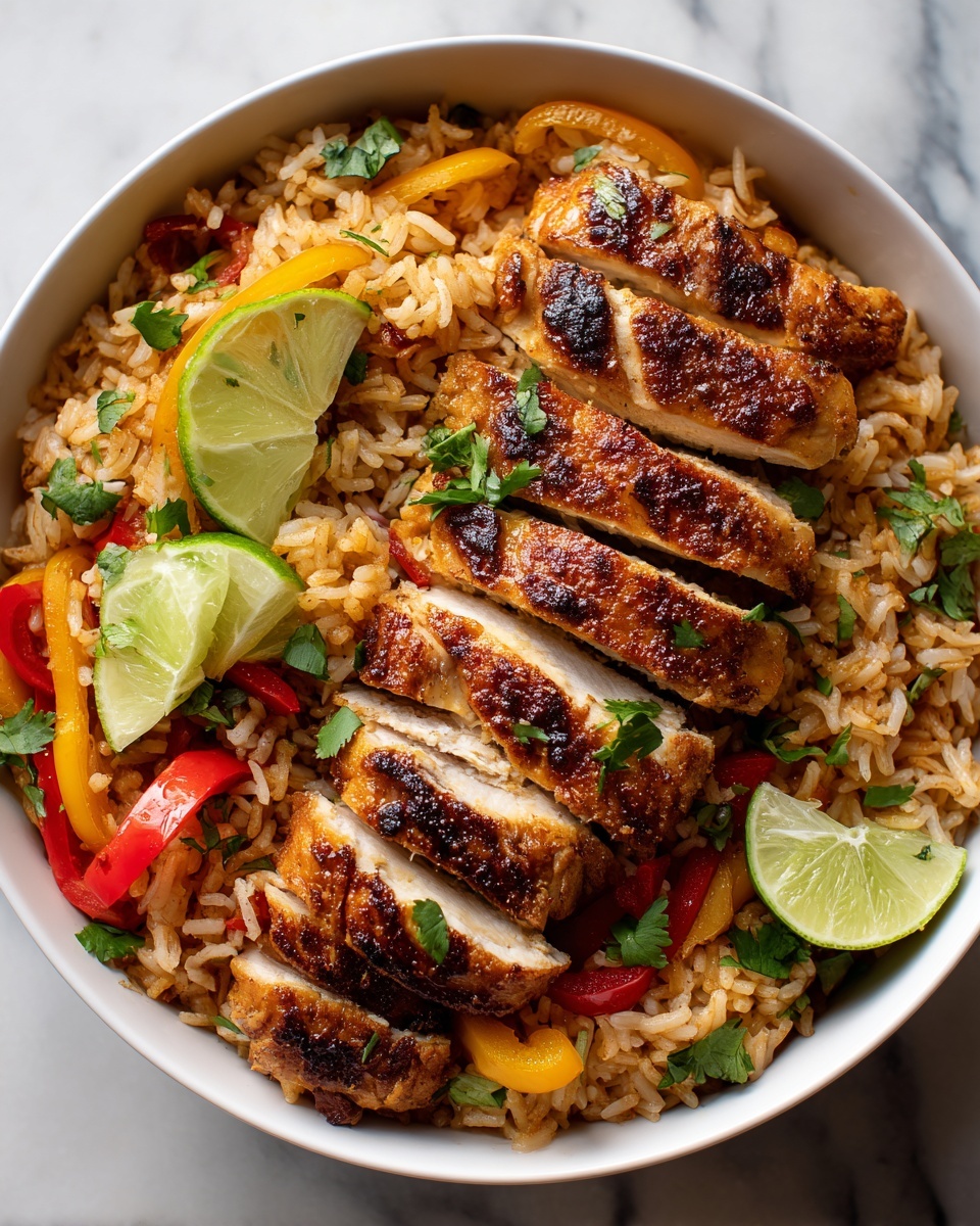 Chicken Fajita Rice Bowl (One Pan) Recipe - Recipe Image
