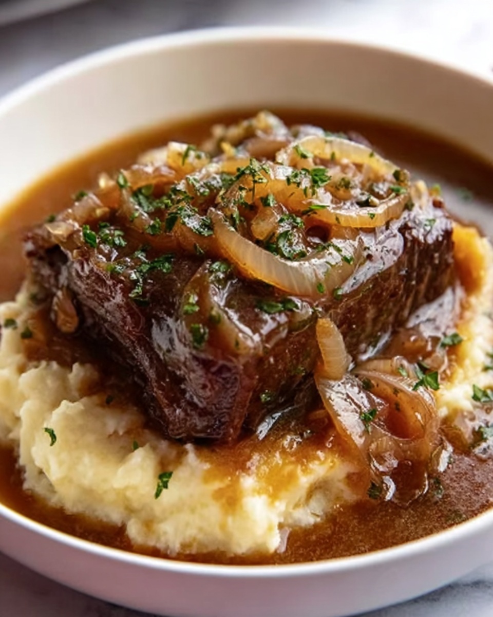 Savory French Onion Pot Roast Recipe - Recipe Image