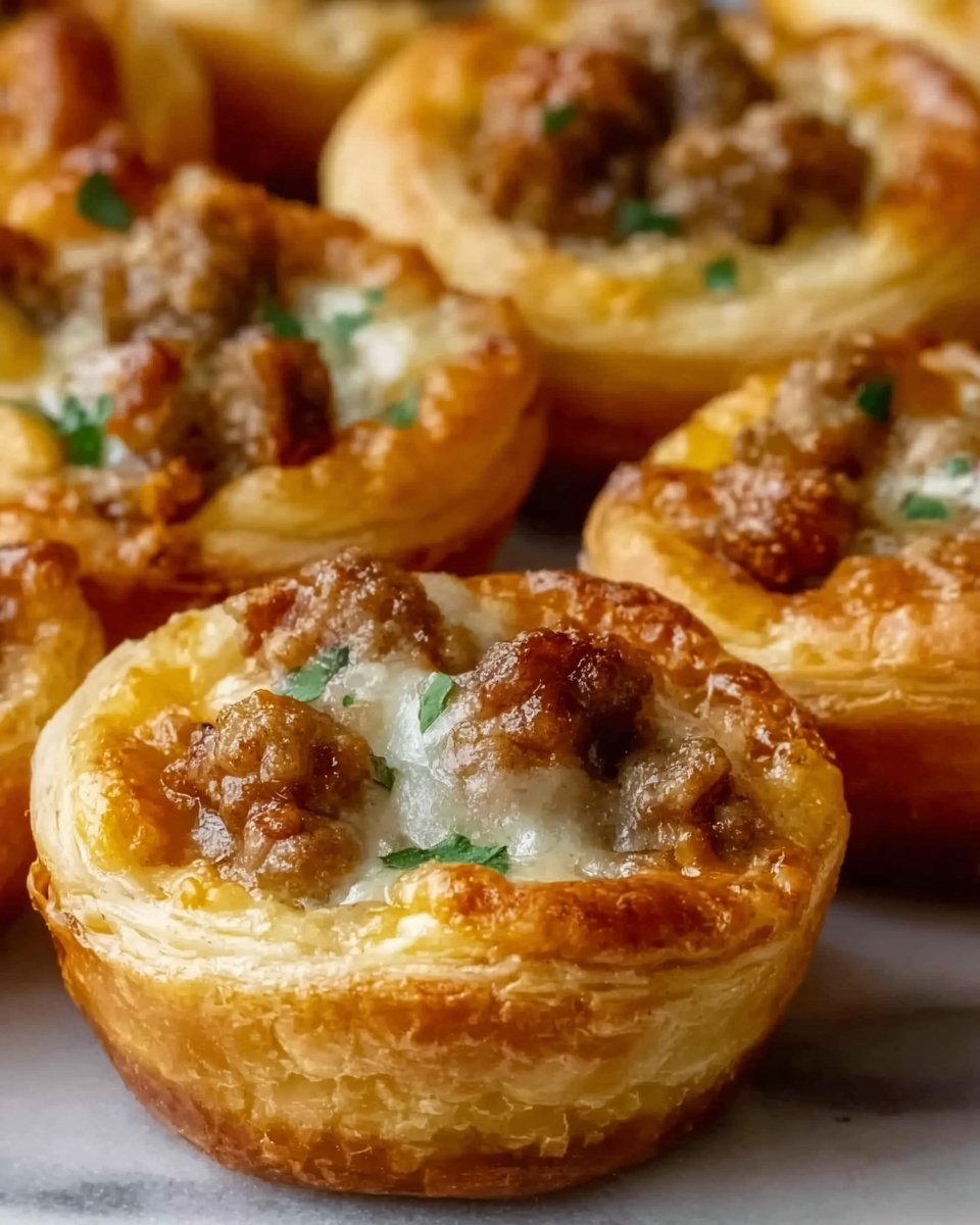 Sausage-Cheese Ball Biscuit Cups Recipe - Recipe Image