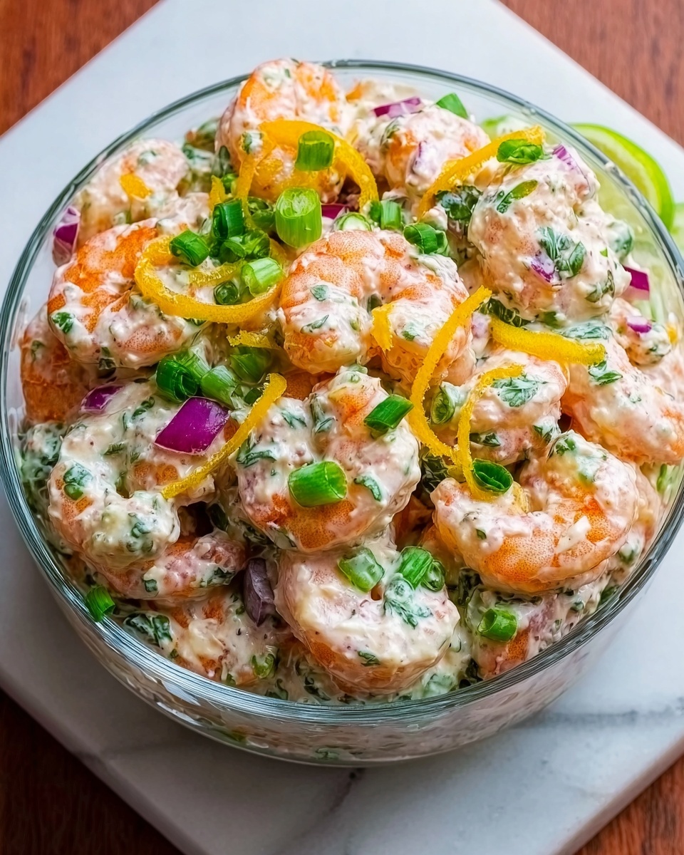 Lemon Herb Shrimp Salad with Mixed Greens and Vegetables Recipe - Recipe Image