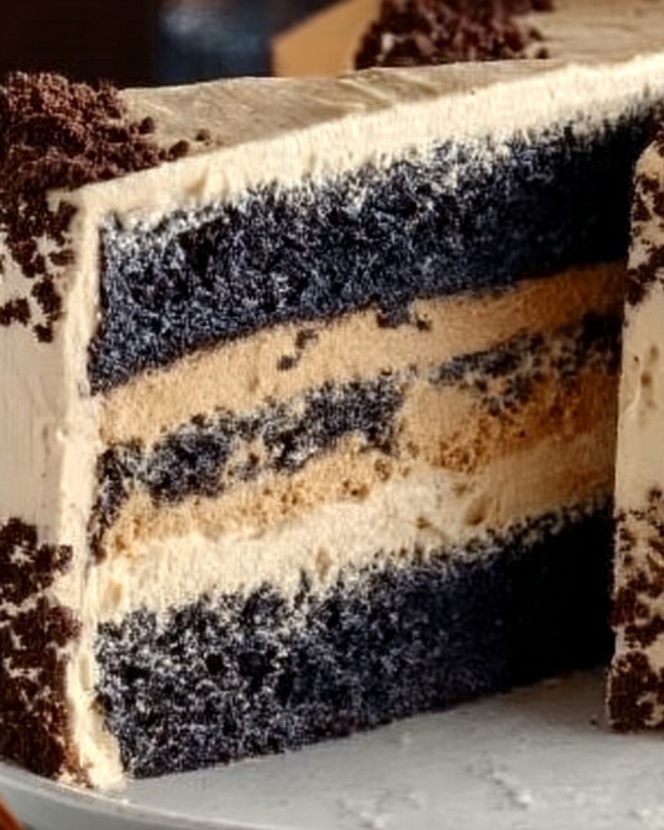 Chocolate Pumpkin Cheesecake Cake Recipe - Recipe Image