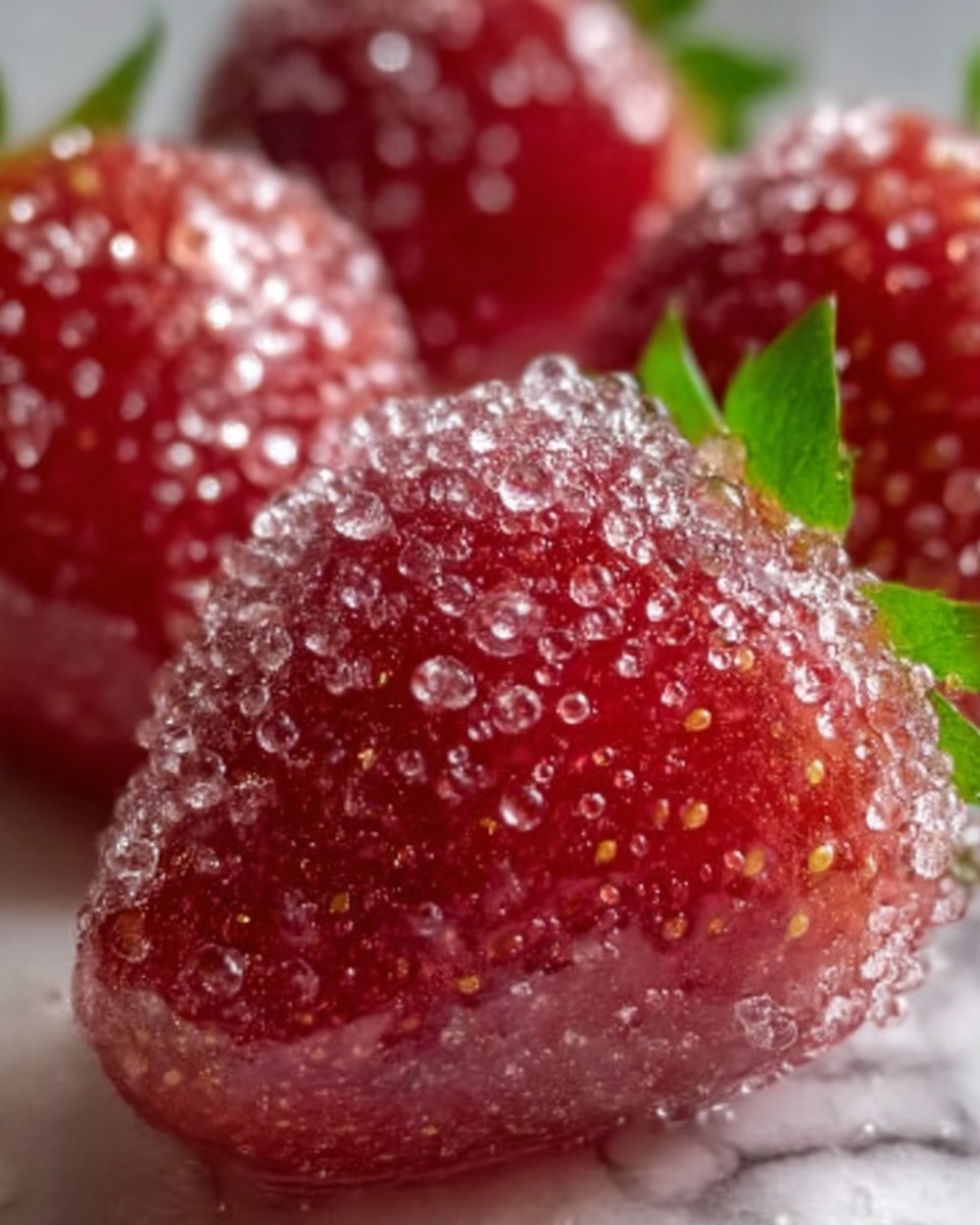 Rock Candy Sugar-Coated Strawberries Recipe - Recipe Image