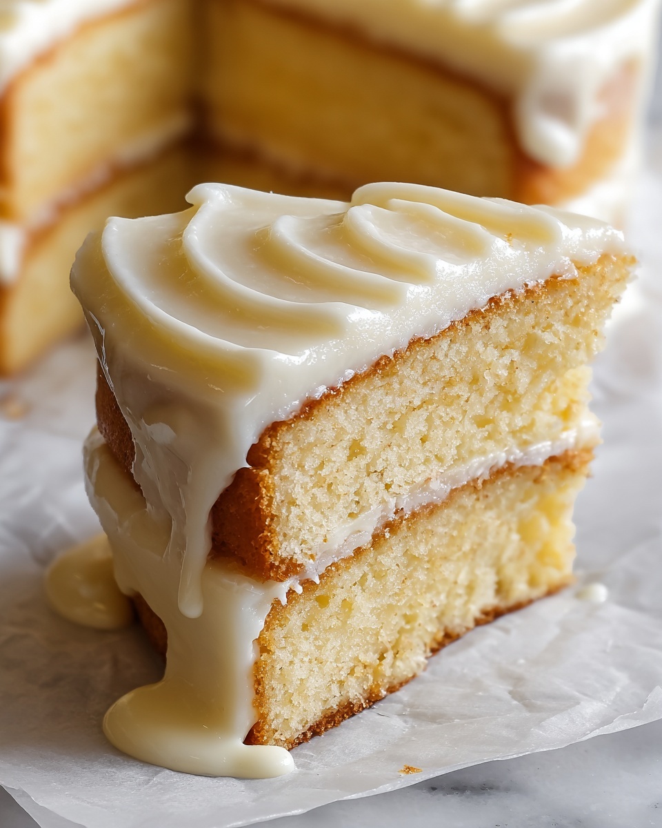 Vanilla Buttermilk Pound Cake with Cream Cheese Glaze Recipe - Recipe Image