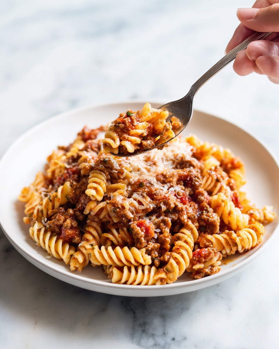 Ground Beef Pasta Casserole with Cheddar and Mozzarella Recipe - Recipe Image