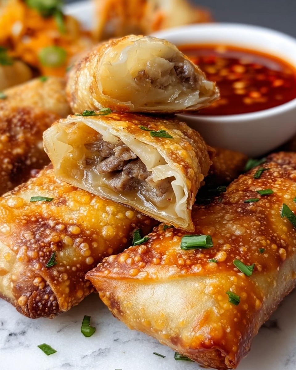 Philly Cheesesteak Egg Rolls Recipe - Recipe Image
