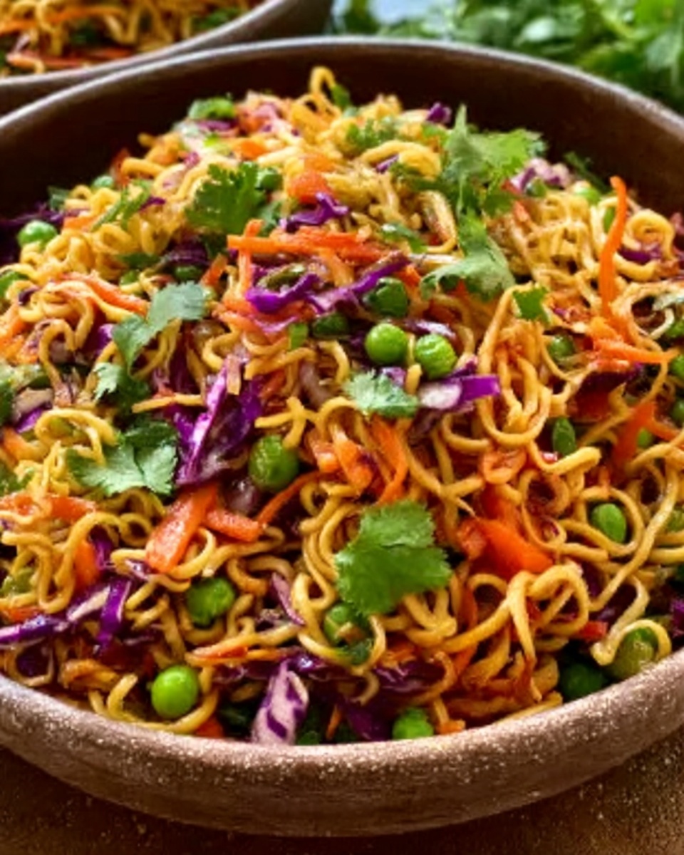 Crunchy Asian Ramen Noodle Salad Recipe - Recipe Image