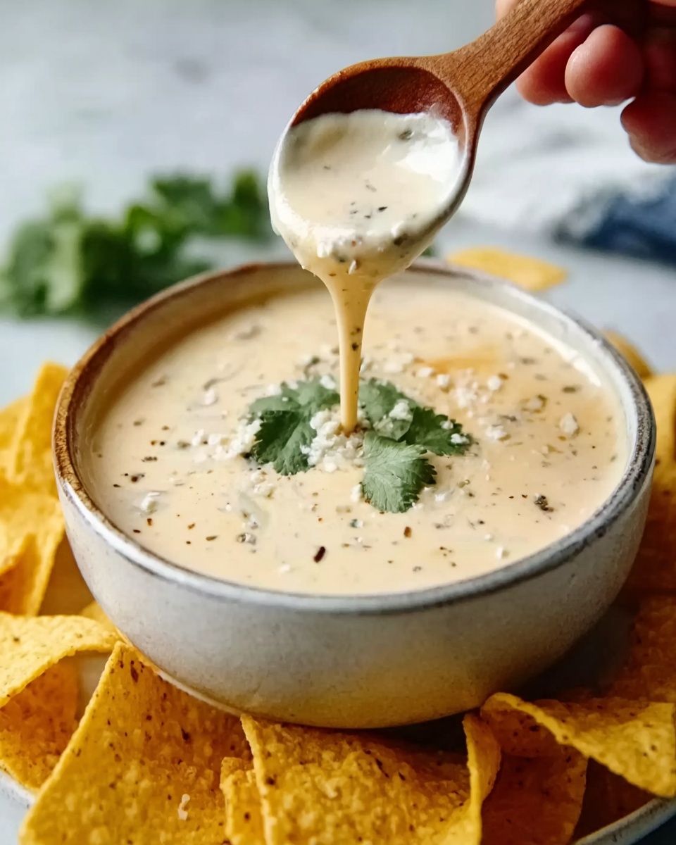 Mexican Restaurant Style White Cheese (Queso) Dip Recipe - Recipe Image