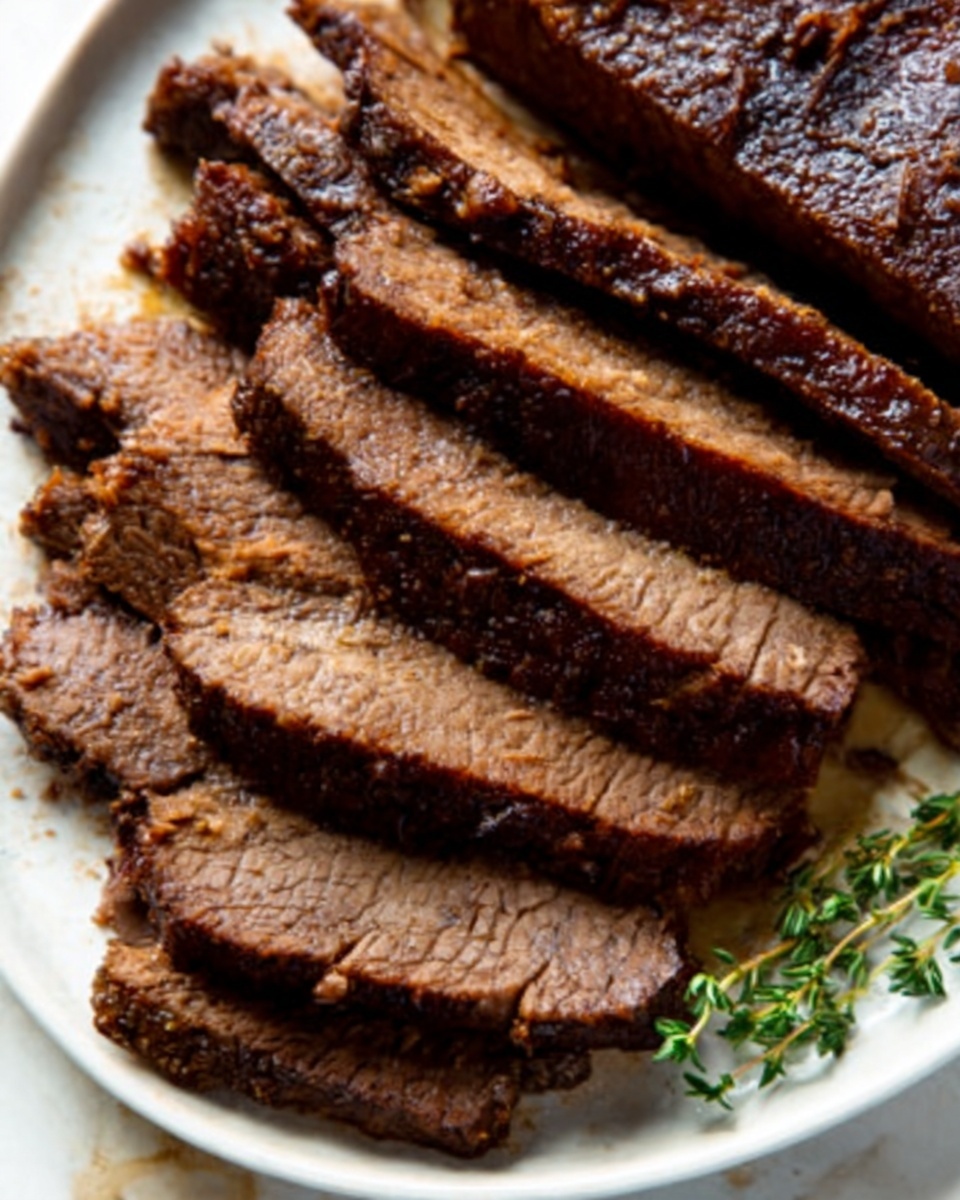 Slow Cooker Pot Roast with Carrots, Potatoes, and Rich Onion-Balsamic Gravy Recipe - Recipe Image