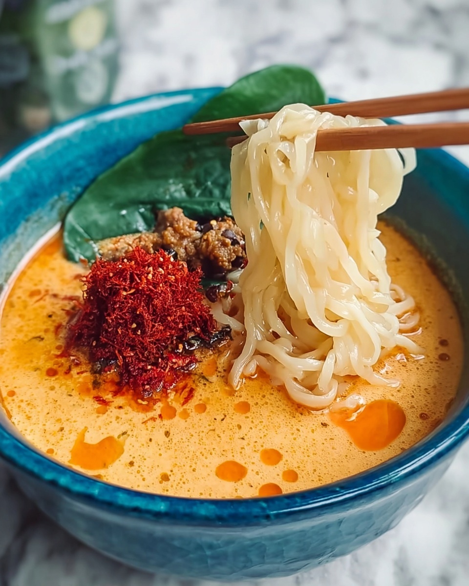 Easy Japanese Tan Tan Men: Spicy Ramen with Pork and Soft-Boiled Eggs Recipe - Recipe Image