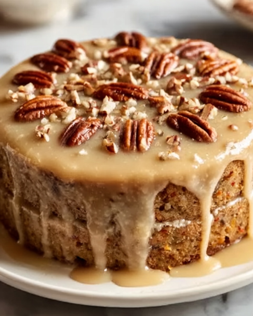 Butter Pecan Praline Poke Cake Recipe - Recipe Image