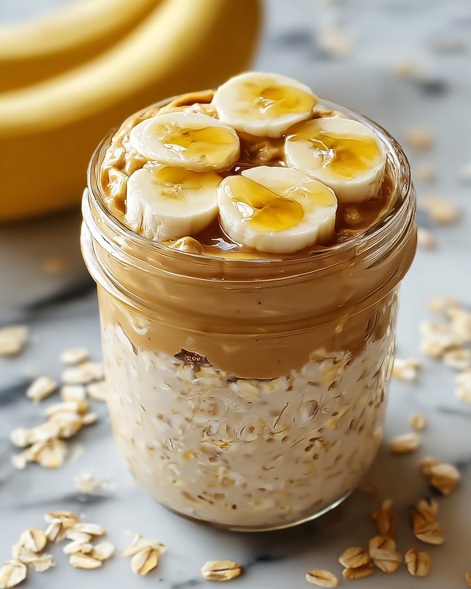 Peanut Butter & Banana Overnight Oats Recipe - Recipe Image