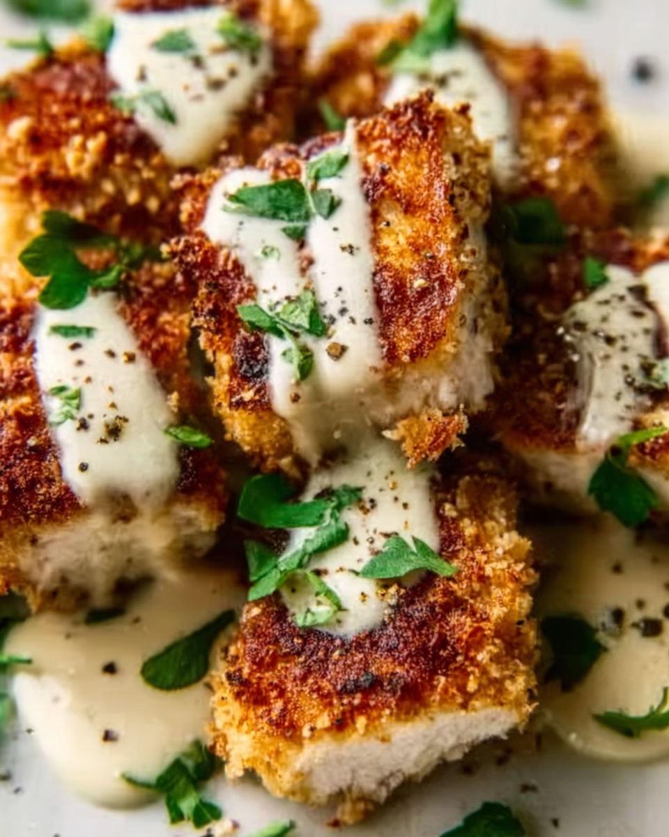 Crispy Chicken with Creamy Dijon Sauce Recipe - Recipe Image