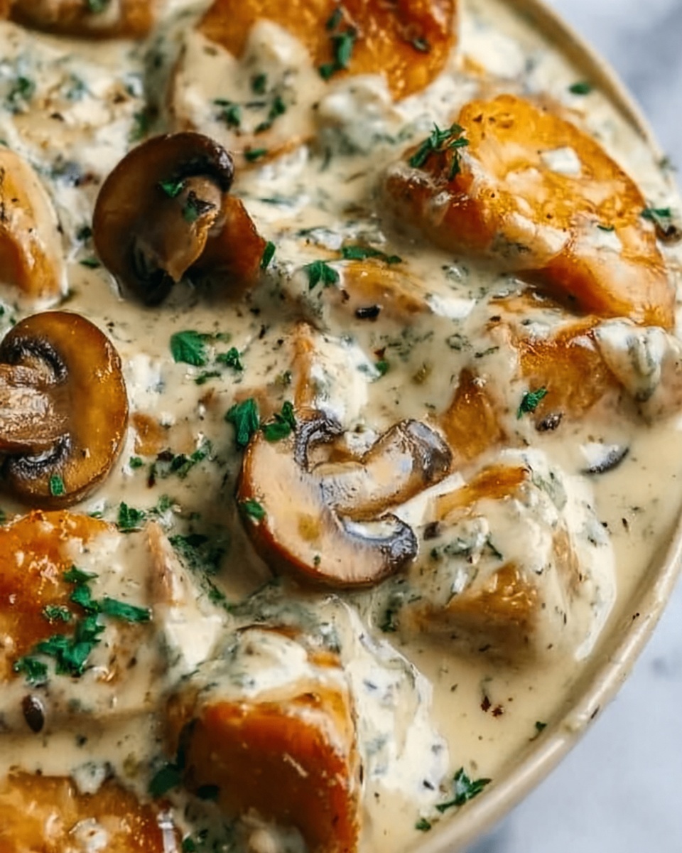 Creamy Chicken and Mushroom Bake Recipe - Recipe Image