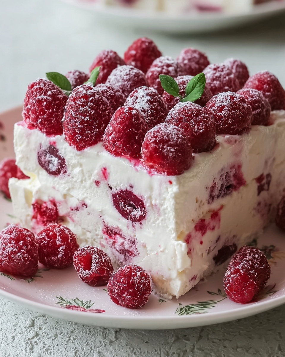 Irresistible Raspberry Ripple Ice Cream Cake Recipe - Recipe Image