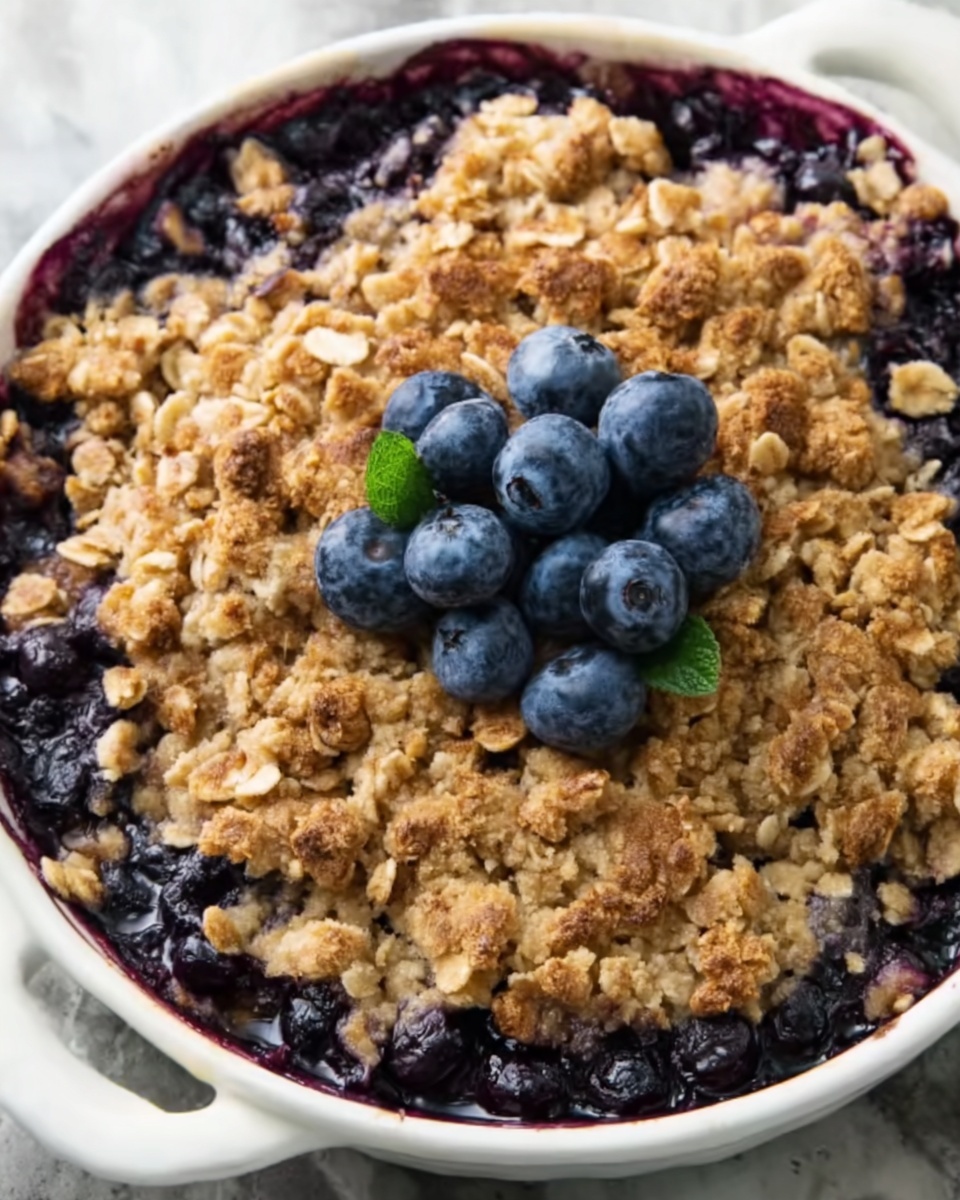 Blueberry Baked Oatmeal Crisp Recipe - Recipe Image